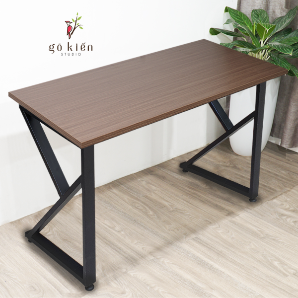 Bàn làm việc chân sắt K cải tiến - mặt 1000x60x17mm