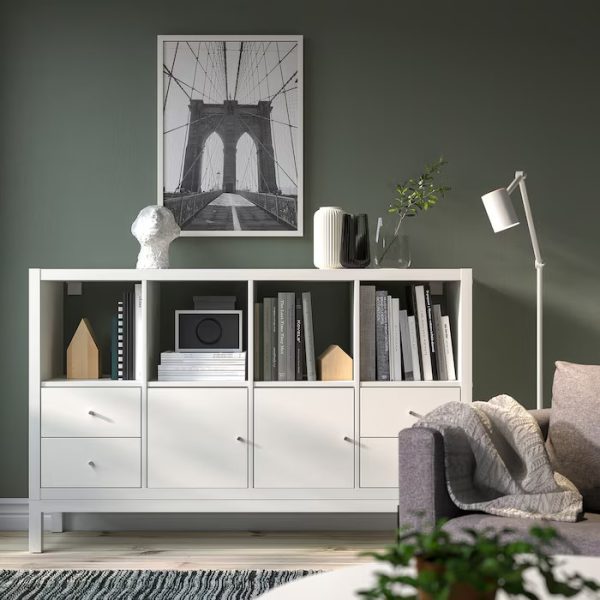 Kệ viền dày Ikea 2 hàng 4 ô